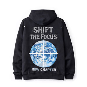 Sudaderas con capucha personalizadas DTG Streetwear con cremallera, unisex, de peso pesado 500 g/m², estilo vintage con lavado ácido, de forro polar, para hombre, para invierno. - Product Image 6