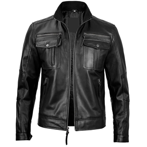 2026 OEM Top Trending Genuine Black Cowhide Leather <b>Jacket</b> For Men's High Quality Low MOQ Plus-Size Winter Fashion <b>Heated</b> <b>Jacket</b> - Product Image 4