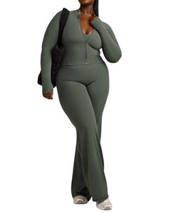 เสื้อแจ็คเก็ตโยคะผู้หญิงแบบซิปเต็มตัว น้ำหนักเบา ระบายอากาศได้ดี ทรงครอปท็อป มีรูสำหรับนิ้วโป้ง คอตั้ง ทรงเข้ารูป เหมาะสำหรับวิ่งและออกกำลังกายในยิม - Product Image 2