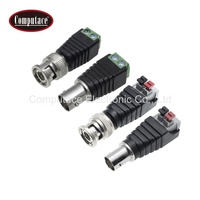 Bloc de bornes à visser BNC 2 positions en laiton, connexion sans soudure à verrouillage, adaptateur mâle 20-14 AWG, alimentation PVC