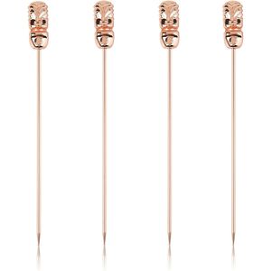 Set di 4 Spiedini per Cocktail Tiki in Rame, Spiedini per Bevande in Acciaio Inossidabile Resistente da 5 Pollici, Accessori per Bar - Product Image 1