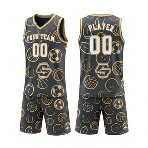 Maillot de basketball personnalisé à sublimation, imprimé par transfert, en maille respirante, séchage rapide, unisexe, col en V, 100 % polyester - Product Image 6
