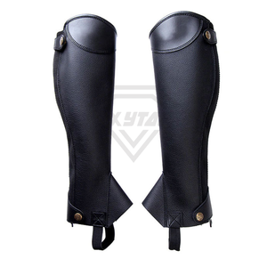 Fabricante Personalizado de Medias Pierneras de Equitación para Hombre, Estilo Inglés, Cuero Sintético de Alta Calidad, Logotipo Personalizado, Precio Económico, OEM - Product Image 1