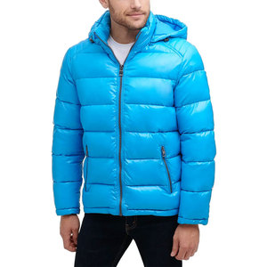 Men's Thick Quilted Shiny Puffer Jacket High Quality Solid Color Nylon Windproof Winter Casual <b>Padded</b> <b>Coat</b> - Product Image 5