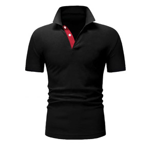 Camiseta de punto de algodón Pima peruano de secado rápido, negra, de hombros caídos, talla grande para hombre, con bolsillo - Product Image 6