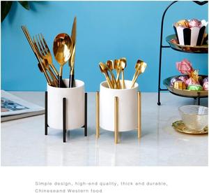 Luxury Nordic Desk Container Sleek Gold Metal Tripod Frame Stationery Organizer Wholesale Customized <b>Storage</b> - Product Image 2