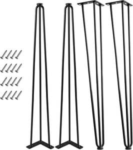 Pieds de table Hairpin 34 pouces, lot de 4, capacité de charge de 880 lb (220 lb chacun), pieds de meubles pour bureau de salle à manger DIY EDPTBL018 - Product Image 4