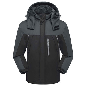 Vêtement de sport personnalisé coupe-vent et résistant aux acides, à col montant zippé, en toile, à capuche, pour l'aventure en plein air, la randonnée, le trekking en montagne, softshell - Product Image 1