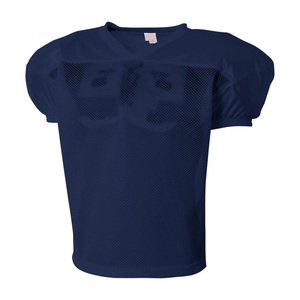 Maillot de football américain personnalisé en mesh à col en V, manches courtes, respirant, pour homme adulte, vêtements de sport pour équipe - Product Image 2