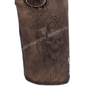 Listo para Enviar: Pantalones Cortos de Cuero Genuino de Vaca para Hombre, Estilo Bávaro Trachten Lederhosen, Color Marrón con Bordado, para Verano - Product Image 3