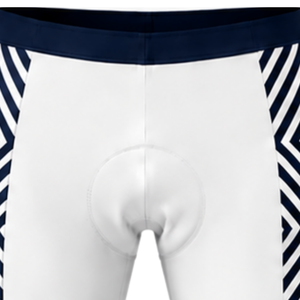 Navy Blue White <b>Cycling</b> Jersey <b>Shorts</b> Set <b>Short</b> Sleeve Full Zip Quick Dry <b>Padded</b> Bicycle Racing Team Training Performance Sports - Product Image 6