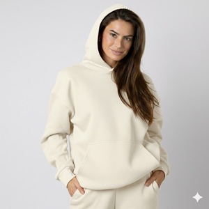 Sweat à capuche surdimensionné de haute qualité à manches longues avec logo personnalisable sur le devant, style décontracté pour les saisons d'automne, sweat à capuche pour femmes - Product Image 5