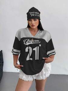 Camiseta Deportiva Unisex Oversize de Malla Estilo Fútbol 21, Camiseta Deportiva Urbana con Logo Personalizado, Top Atlético, Proveedor Mayorista EE. UU. - Product Image 6