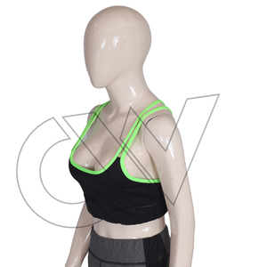 <b>Top</b> Quality 2026 Fashion High Quality <b>Plus</b> <b>Size</b> Black Sports Bra With Neon Green Trim High Support Crop <b>Top</b> For Women Gym Wear - Product Image 2