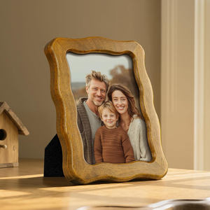 Marco de Fotos de Madera Hecho a Mano Estilo Antiguo, Decoración Rústica Vintage para el Hogar, Oficina, Mesa o Estante, Aspecto Clásico, Arte Premium - Product Image 2