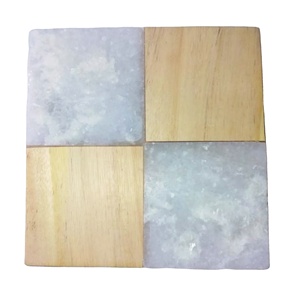 Ensemble de sous-verres en matériaux personnalisés Tampons ronds en pierre de style classique pour la cuisine Fabriqué en Inde - Product Image 1