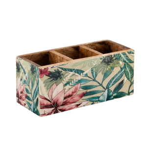 Porte-couverts en bois massif pour comptoir de cuisine, support organisateur d'ustensiles multifonctionnel pour cuillères, fourchettes et couteaux, style rustique farmhouse - Product Image 4
