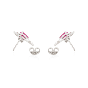 Wholesale 925 Sterling <b>Silver</b> 100% Authentic Ruby & Diamond Hummingbird <b>Stud</b> Earrings For Women Fine Jewelry - Product Image 6