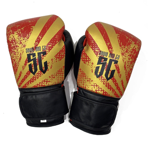 ถุงมือฝึกซ้อมมวย MMA คิกบ็อกซิ่ง ซานด้า หนังสีดำแดง กันน้ำ แบบคู่ พร้อมสายรัด - Product Image 6