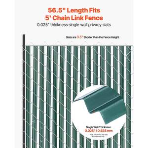 Listelli per Recinzione a Maglie Singole per Privacy, per Recinzioni Alte 5 Piedi, Tralicci e Cancelli con Base Verde, Modello D0100X3IKB6 - Product Image 2