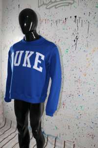 Sudadera de cuello alto Duke en azul real con apliques blancos, de gran tamaño, 100% algodón, de peso pesado, moderna, para mujer, Finer Threads - Product Image 4