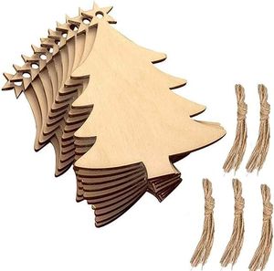 Ornements de Noël en bois, rennes, sapins, flocons de neige, décorations suspendues, artisanat traditionnel, décoration d'arbre - Product Image 2