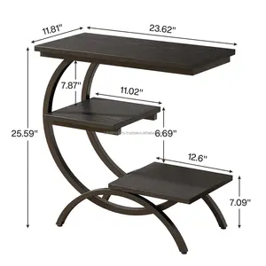 Space Saving Rectangular Metal Frame Modern Portable Lightweight Coffee <b>Table</b> Designer Furniture Zahid Exports - Product Image 3