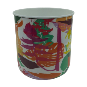 Jardinière florale bohème moderne avec motif de feuilles tropicales colorées, jardinière pour plantes d'intérieur pour la décoration de la maison - Product Image 1