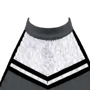 Haut court de cheerleading sans manches noir, blanc et gris pour femmes et filles – Idéal pour l'entraînement sportif et les uniformes d'équipe - Product Image 4