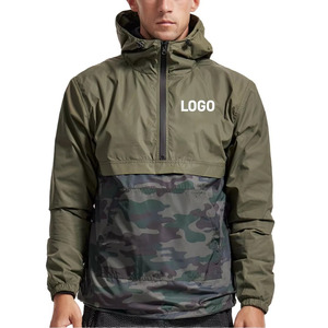 Chaqueta cortavientos personalizada para hombre, estilo universitario, con capucha, 100% poliéster, a prueba de viento, ligera, con cremallera, para exteriores. - Product Image 6