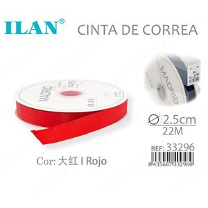 Iln Cinta De Correa Roja 2.5Cm X 22M <b>Webbing</b> Para Correas - Product Image 3