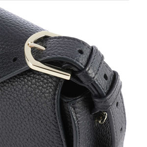 Genuine Leather Mini Crossbody Bag Women's Pebbled Shoulder Purse Zipper Closure <b>Adjustable</b> <b>Strap</b> Daily Use - Product Image 3