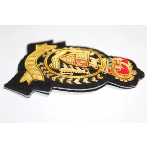 Écusson brodé à la main en fil d'or, emblème en tissu pour blazer, insigne de chapeau, patch brodé à la main pour uniforme - Product Image 5