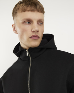 Men's Winter Oversized Heavyweight Cotton <b>Zip</b>-Up Hoodie Drop Shoulder Relaxed Fit Eco-Friendly Breathable Blank <b>Hooded</b> Jacket - Product Image 4
