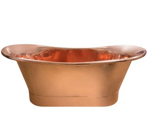 Baignoire autoportante en cuivre pur, design attrayant, fabrication artisanale, finition de qualité supérieure, à prix avantageux auprès de fabricants indiens - Product Image 2