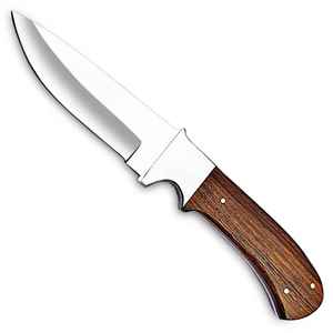 Cuchillo de Caza Hecho a Mano Personalizado de Acero Inoxidable con Hoja Fija, Mango de Madera Wenge Premium, Cuchillo Táctico para Camping con Funda de Cuero - Product Image 2