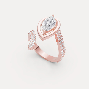 Bague de fiançailles en diamant 14 carats de qualité supérieure, cultivé en laboratoire, élégante et étincelante, bijoux de mariage pour femmes, idéale pour une demande en mariage, en vente - Product Image 5