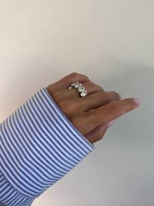 5 Carat Internally Flawless Oval Cut Lab Grown Diamond 18K Gold Plated Women's Engagement <b>Ring</b> | for Certified Luxury Diamonds - Product Image 5