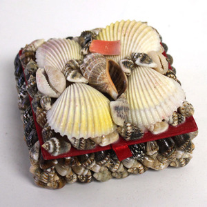 Seashell <b>boxes</b> hand-crafted sea shell encrusted box beach vibe party <b>favour</b> storage for sale - Product Image 6