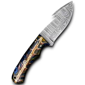 Couteau tactique à lame fixe en acier Damas OEM, pointe tombante, pour camping, chasse et survie, avec manche personnalisé - Product Image 1