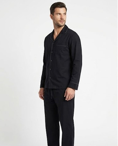 <b>Men's</b> 100% Cotton Long Sleeve <b>Pajama</b> <b>Set</b> Sleepwear With Pocket Long Sleeve Sleeping Home Loungewear <b>Pajama</b> <b>Set</b> <b>Mens</b> - Product Image 5