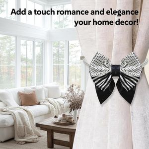 Fermacurtain Magnetici Eleganti e Robusti 2026 - Set da 2 con Corda a Fiocco - Accessori Eleganti per Bastoni e Binari per Tende - Product Image 2