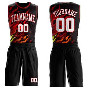Ensemble d'uniformes de basketball personnalisés blancs et noirs en polyester recyclé, maillot et short de sublimation pour équipe, OEM, antibactérien, personnalisable pour équipe - Product Image 1