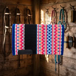 Couverture de selle de spectacle western pour chevaux, fabriquée en Inde, avec couverture de selle en laine, disponible en gros. - Product Image 3