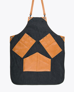 Tablier de coiffeur en cuir avec poches pour salon, barbier ou café - Product Image 3