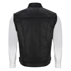 Chaleco de Cuero Vacuno para Hombre, Marca Privada, Chaleco de Motociclista Premium, Fabricante OEM/ODM Personalizado, Proveedor Mayorista - Product Image 2