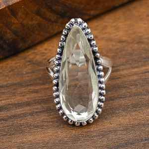 White Topaz Ring 925 Sterling Silver Handmade Spinel Natural Gemstone Ring Elegant Silver Jewelry For Women - Product Image 2