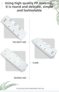 Enchufe de Mesa Serie PLUS con 3 Tomas Ampliamente Separadas, 2 USB y 1 Tipo-C de Carga Rápida, Interruptor de Sobrecarga, Personalización Estándar - Product Image 4