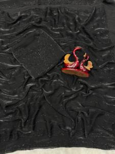 ชุดกระโปรงพื้นเมืองผ้าส่าหรีสีดำชุดแฟนซีบูติกสไตล์อินเดียชุดแฟนซีสุดพิเศษลายส่าหรี - Product Image 2