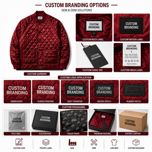 Custom Mens Stand Hooded <b>Waterproof</b> Quilted Padded Jacket Lightweight Insulated Diamond Quilt Bomber OEM ODM Private Label - Product Image 6